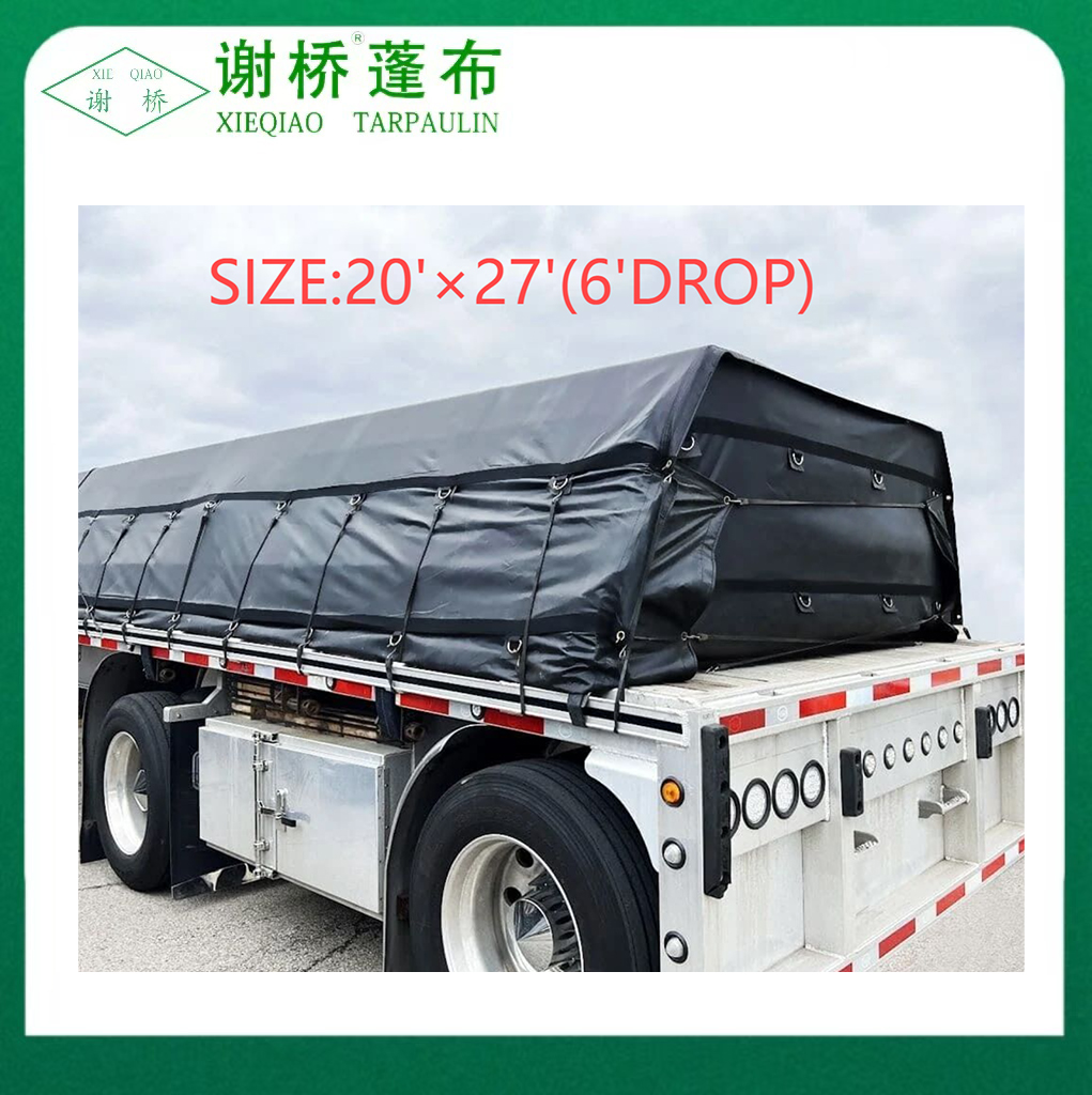 Truck Truck Flatbed 18oz 20 "X27" (8 "Drop) -Black